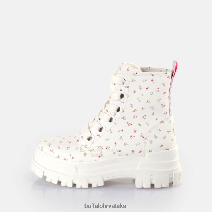 bijeli/cvjetovi Buffalo aspha čizme na vezanje hi ankle-boots vegan |čizme TDD6T412